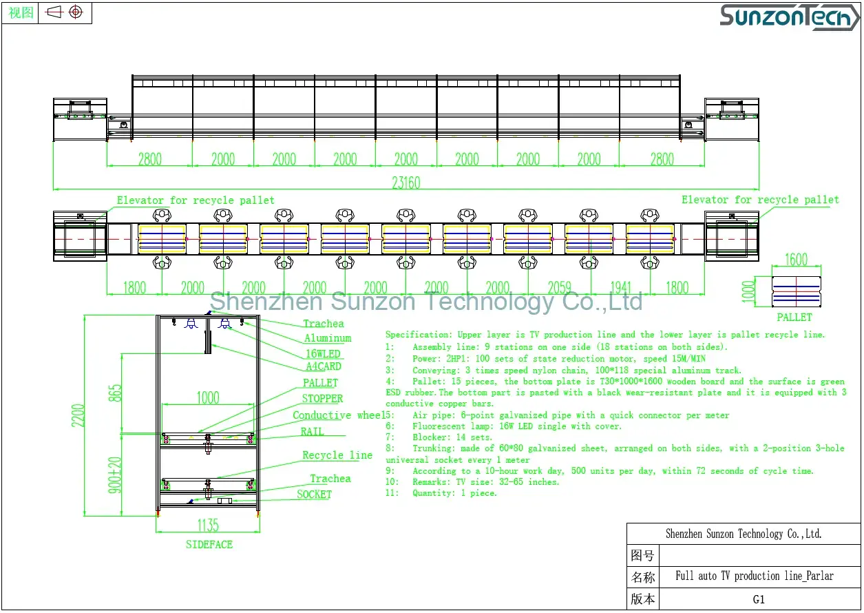 TV assembly line production line
TV assembly line for TV manufacturing 